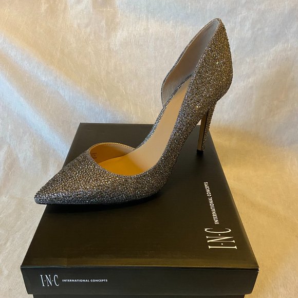 INC International Concepts- Kenjay d'Orsay Pumps- Pewter Bling - Picture 1 of 3
